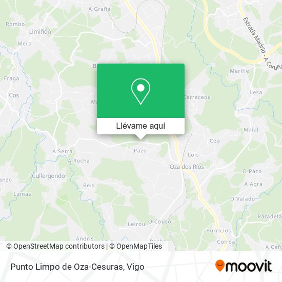 Mapa Punto Limpo de Oza-Cesuras
