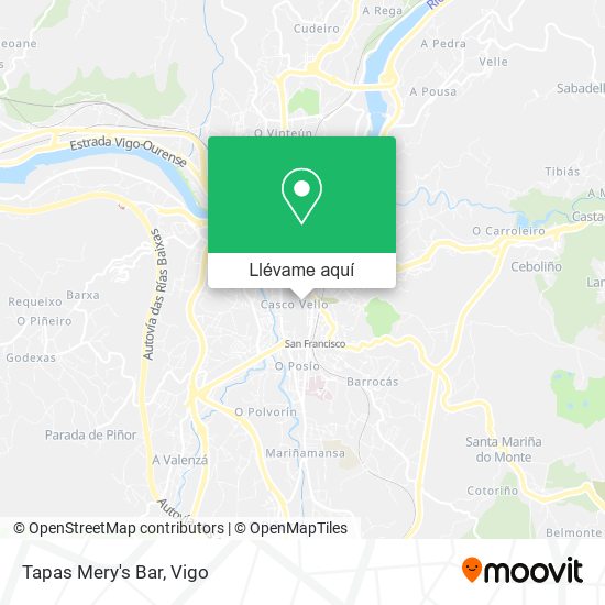 Mapa Tapas Mery's Bar