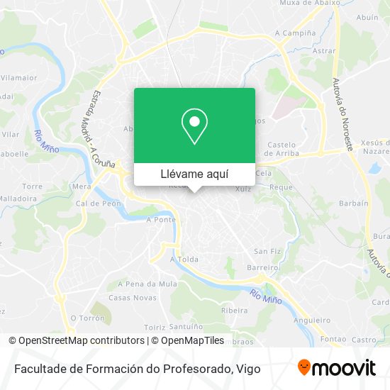 Mapa Facultade de Formación do Profesorado