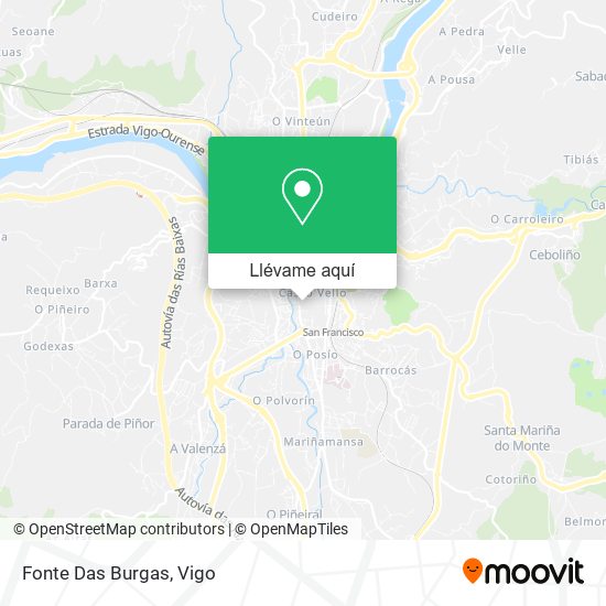Mapa Fonte Das Burgas