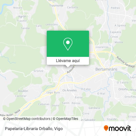 Mapa Papelaría-Libraría Orballo