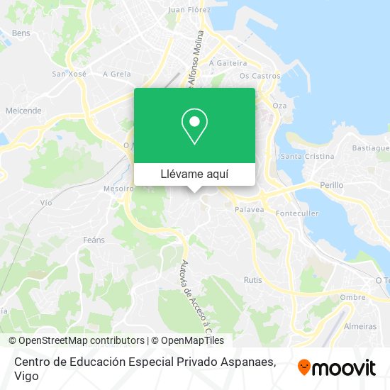 Mapa Centro de Educación Especial Privado Aspanaes
