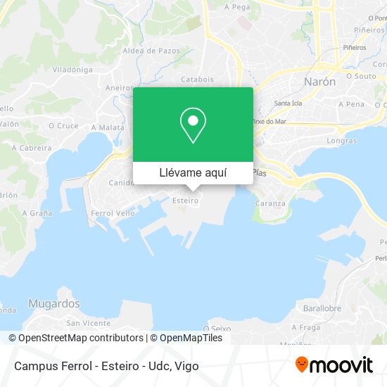 Mapa Campus Ferrol - Esteiro - Udc