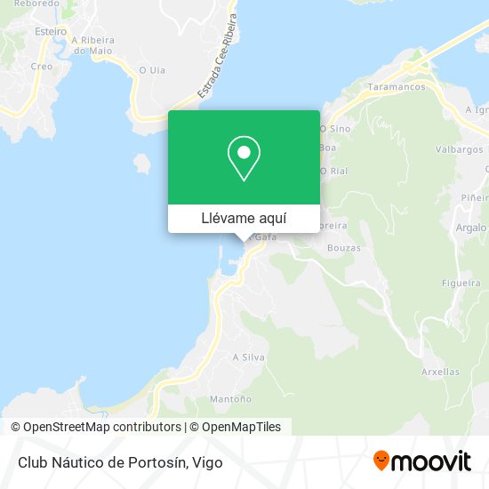 Mapa Club Náutico de Portosín