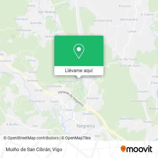 Mapa Muíño de San Cibrán