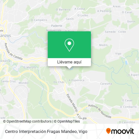 Mapa Centro Interpretación Fragas Mandeo