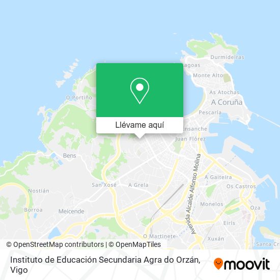 Mapa Instituto de Educación Secundaria Agra do Orzán