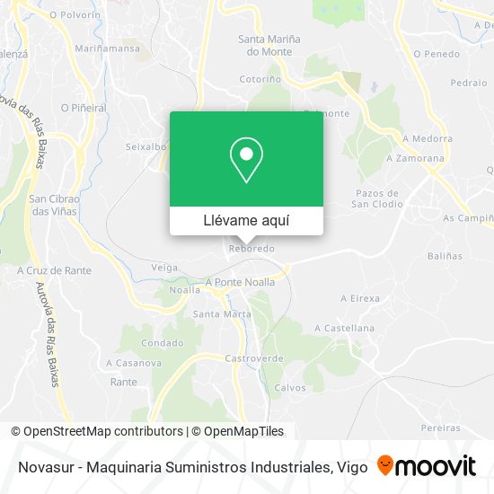 Mapa Novasur - Maquinaria Suministros Industriales