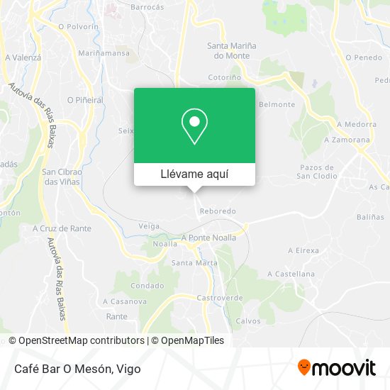 Mapa Café Bar O Mesón