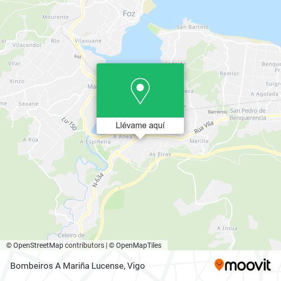 Mapa Bombeiros A Mariña Lucense