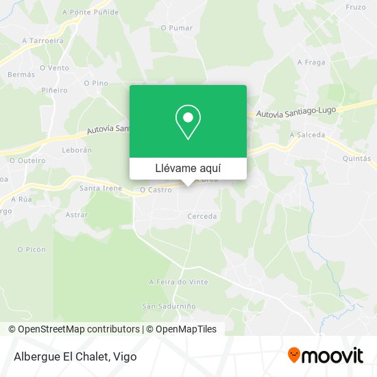 Mapa Albergue El Chalet