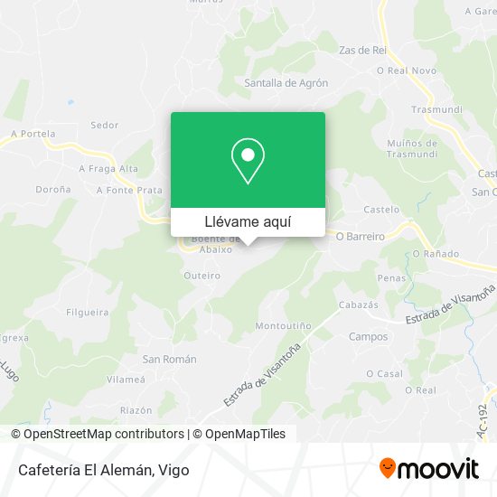 Mapa Cafetería El Alemán