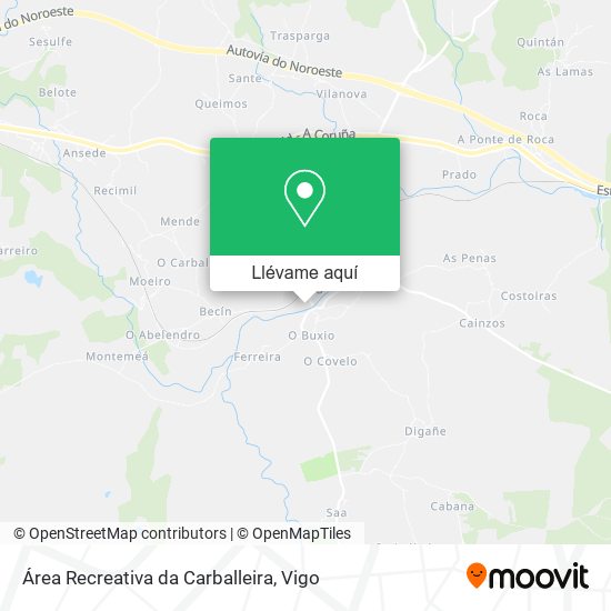 Mapa Área Recreativa da Carballeira