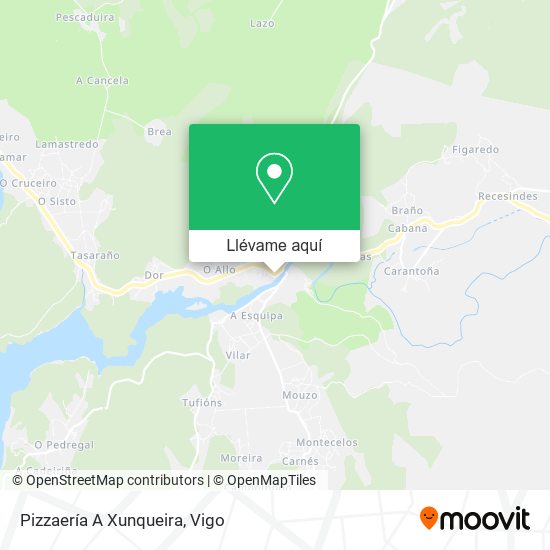 Mapa Pizzaería A Xunqueira