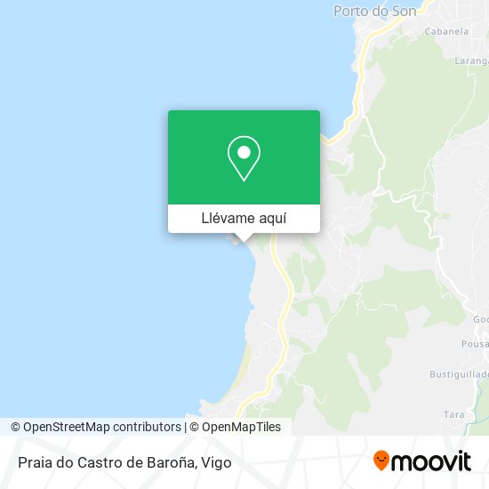 Mapa Praia do Castro de Baroña