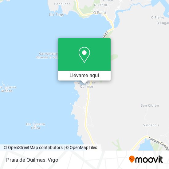 Mapa Praia de Quilmas