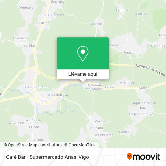 Mapa Café Bar - Supermercado Arias