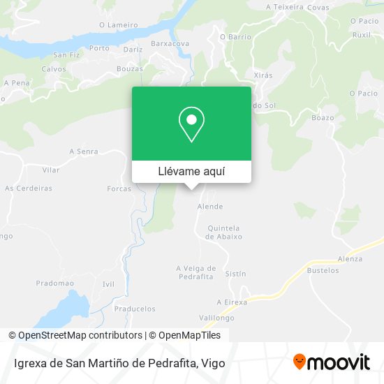 Mapa Igrexa de San Martiño de Pedrafita