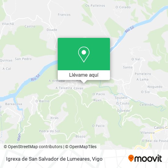 Mapa Igrexa de San Salvador de Lumeares