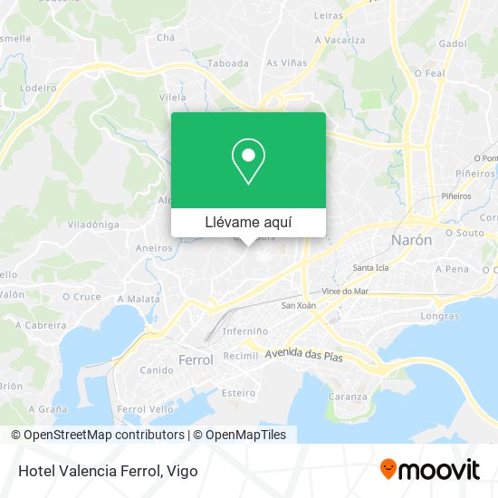 Mapa Hotel Valencia Ferrol