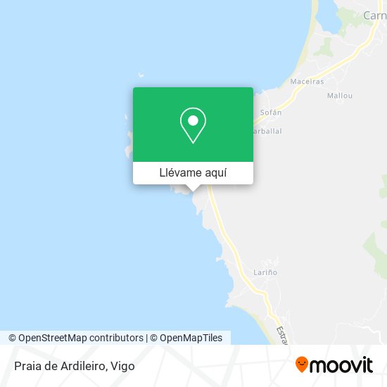 Mapa Praia de Ardileiro