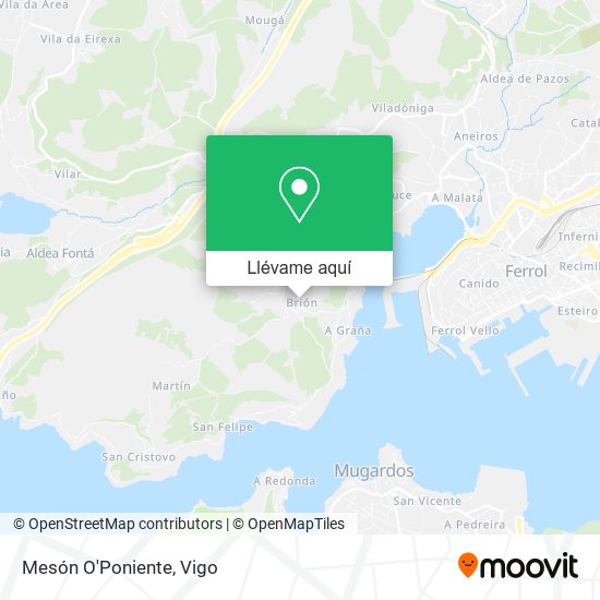 Mapa Mesón O'Poniente