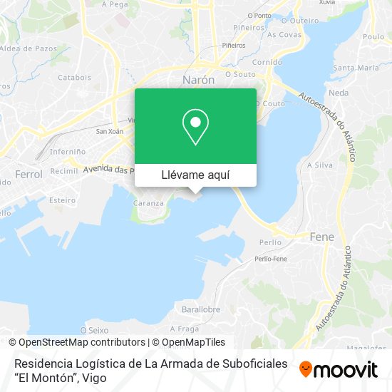 Mapa Residencia Logística de La Armada de Suboficiales “El Montón”