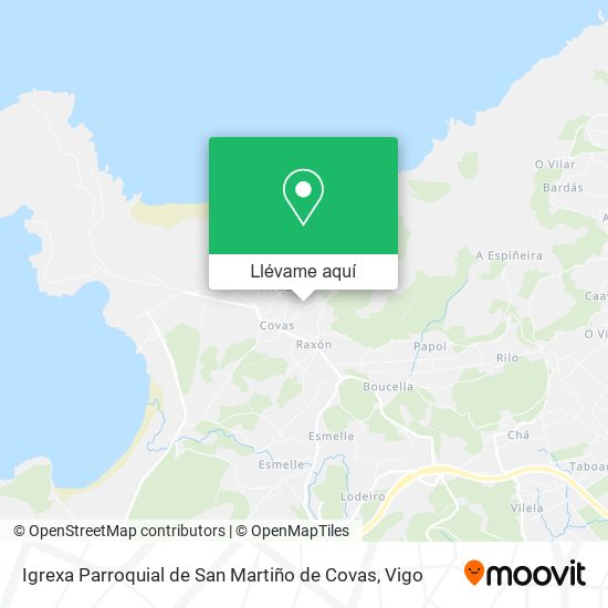 Mapa Igrexa Parroquial de San Martiño de Covas