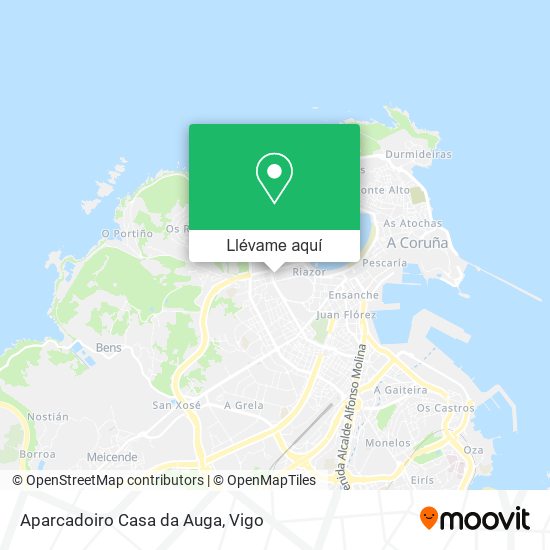 Mapa Aparcadoiro Casa da Auga