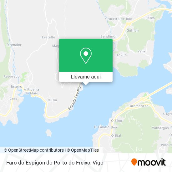 Mapa Faro do Espigón do Porto do Freixo