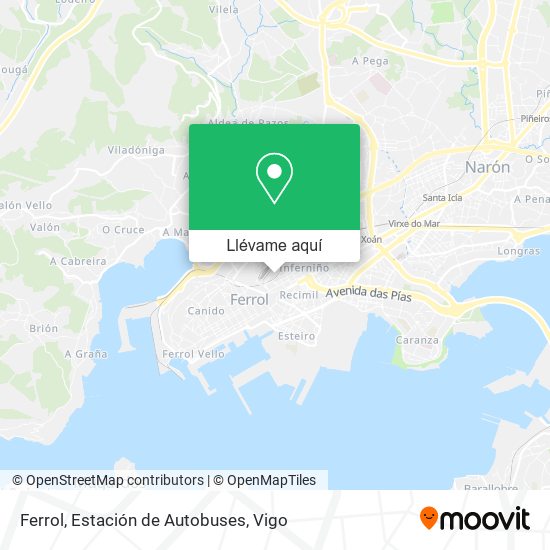 Mapa Ferrol, Estación de Autobuses