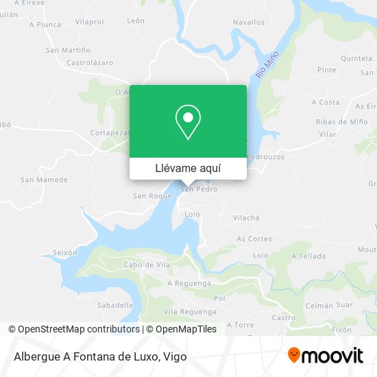 Mapa Albergue A Fontana de Luxo