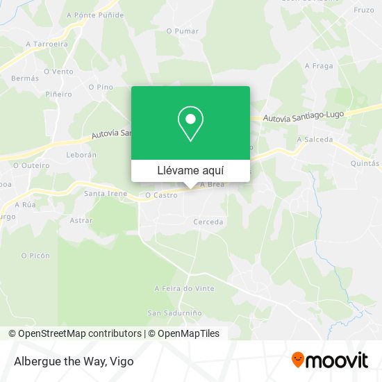 Mapa Albergue the Way
