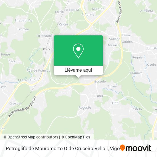 Mapa Petroglifo de Mouromorto O de Cruceiro Vello I