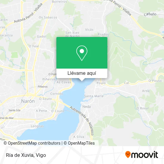 Mapa Ría de Xuvia
