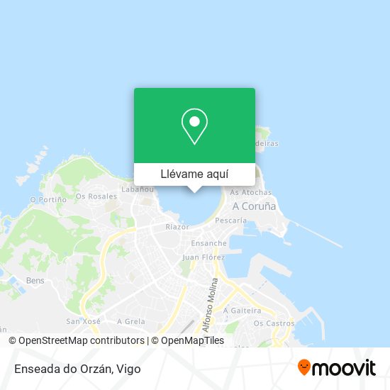 Mapa Enseada do Orzán