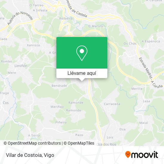 Mapa Vilar de Costoia