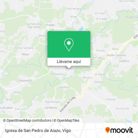 Mapa Igrexa de San Pedro de Aiazo