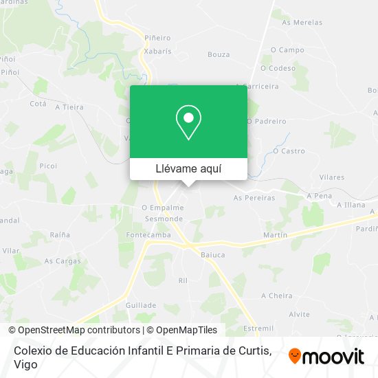 Mapa Colexio de Educación Infantil E Primaria de Curtis