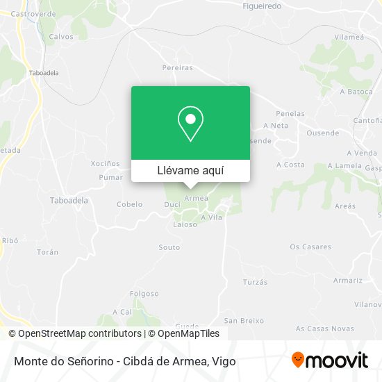 Mapa Monte do Señorino - Cibdá de Armea