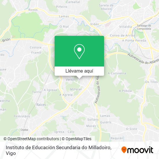 Mapa Instituto de Educación Secundaria do Milladoiro