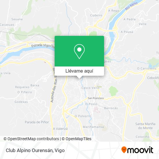 Mapa Club Alpino Ourensán