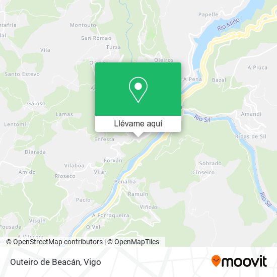 Mapa Outeiro de Beacán
