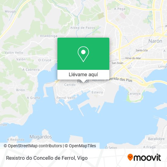 Mapa Rexistro do Concello de Ferrol