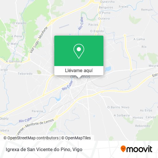 Mapa Igrexa de San Vicente do Pino