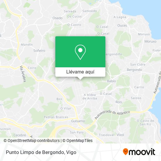 Mapa Punto Limpo de Bergondo