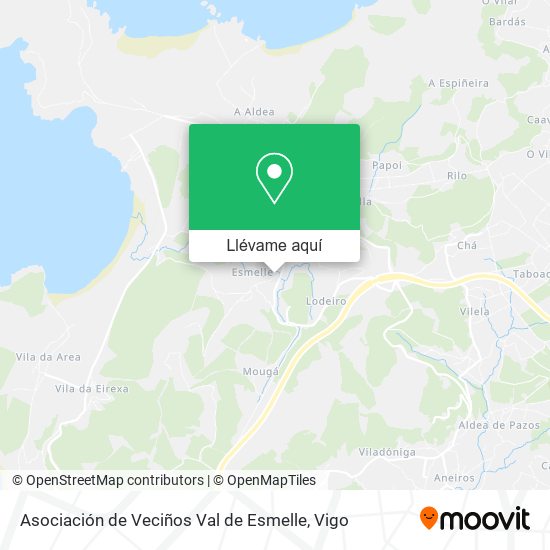 Mapa Asociación de Veciños Val de Esmelle