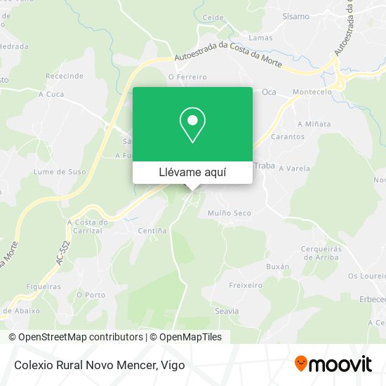 Mapa Colexio Rural Novo Mencer