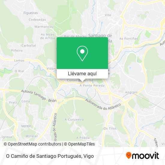 Mapa O Camiño de Santiago Portugués