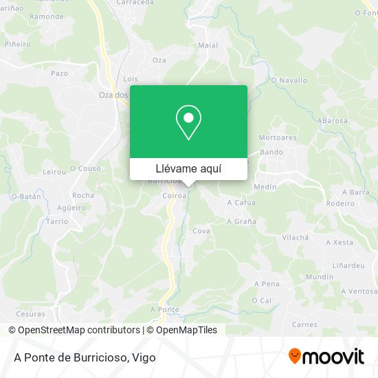 Mapa A Ponte de Burricioso